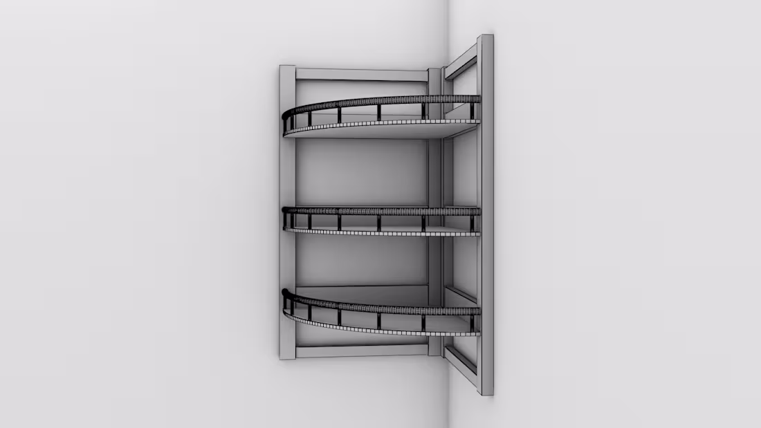 Cover image for Modern Corner Wall Shelf — 3D Visualization A sleek and spac...