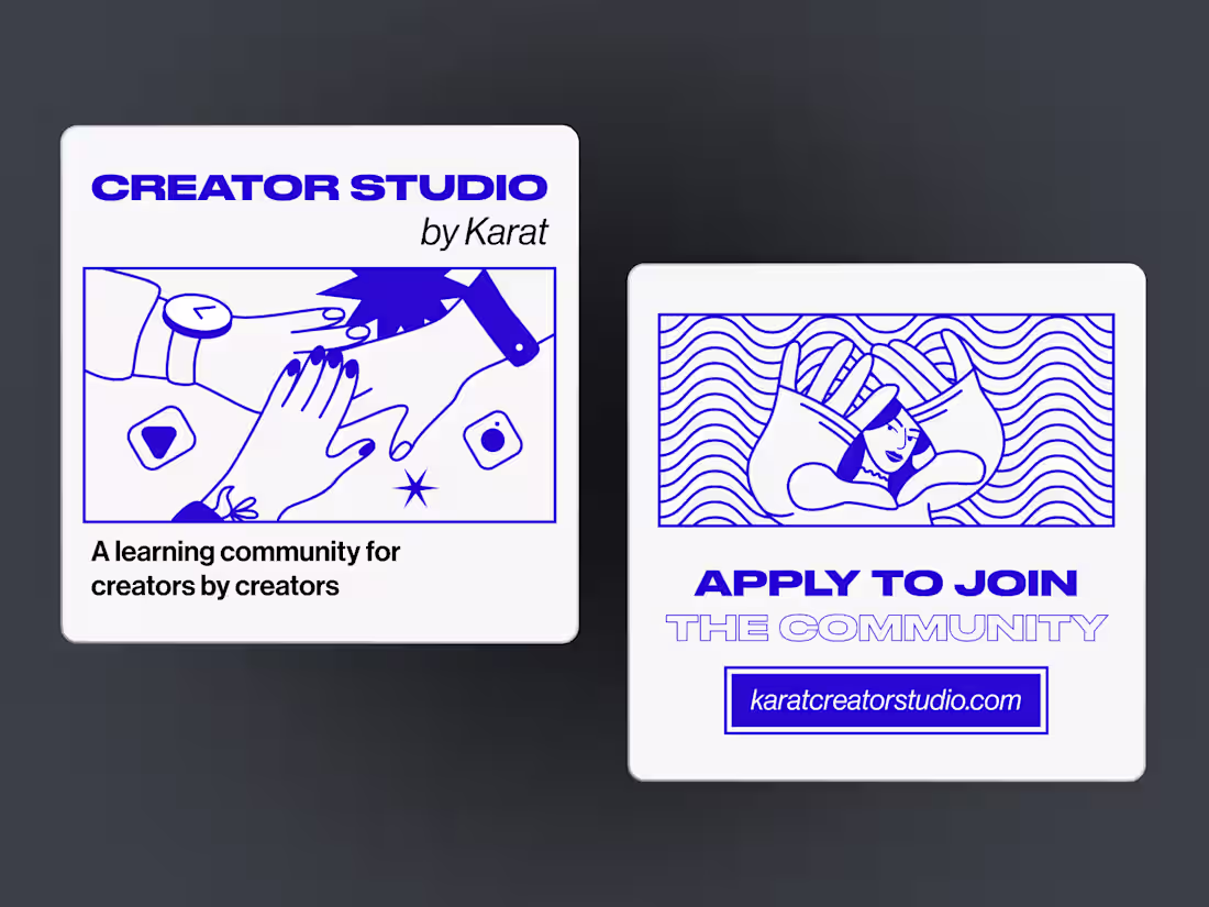 Cover image for Instagram Carousel Design for Creator Studio by Karat