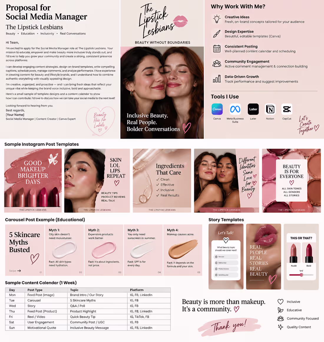 Cover image for Social Media Content & Design Samples.