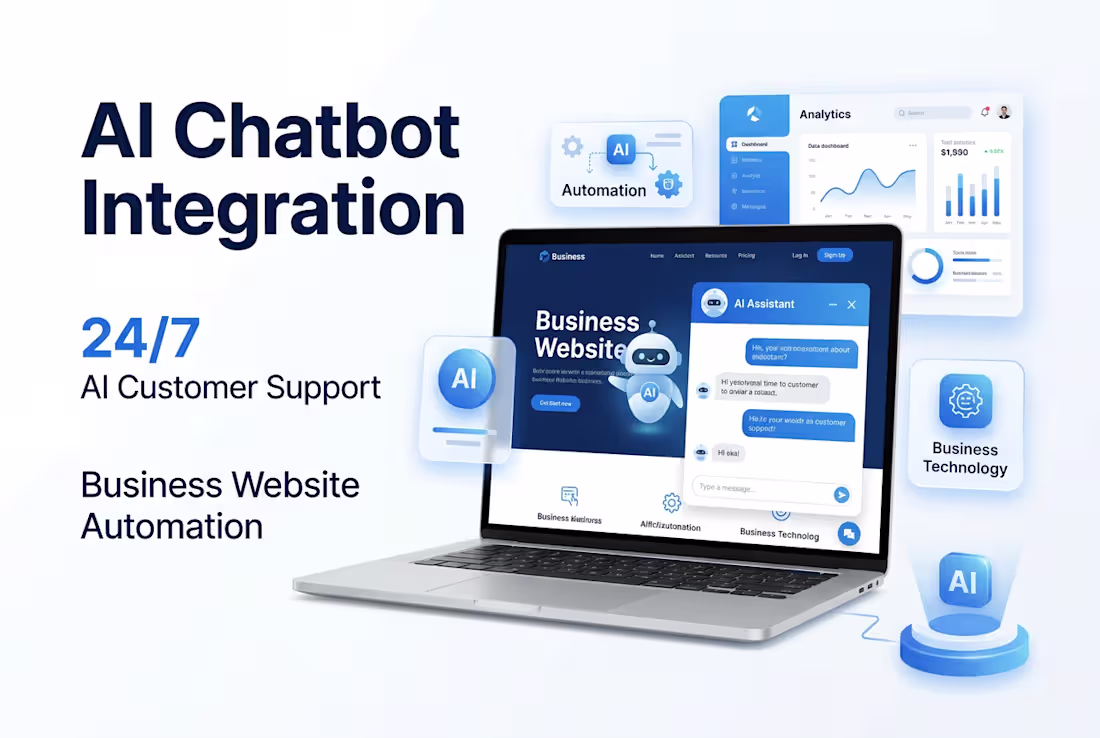 Cover image for integrate AI chatbot and live customer support bot on website