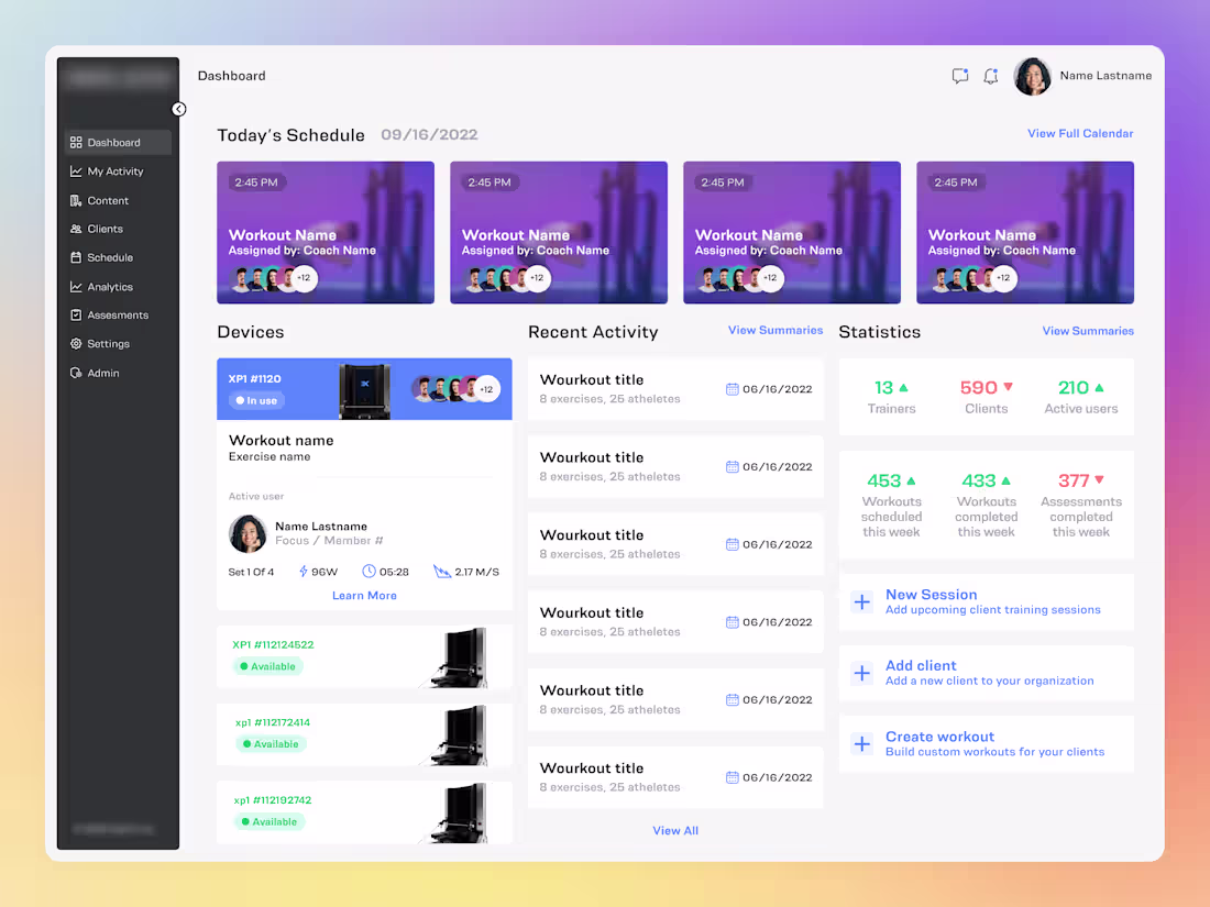 Cover image for OxeFit - 💪 Fitness Platform | Desktop App | Ui/Ux Startup