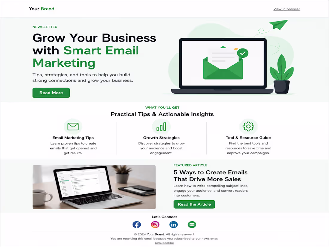 Cover image for Email newsletter design