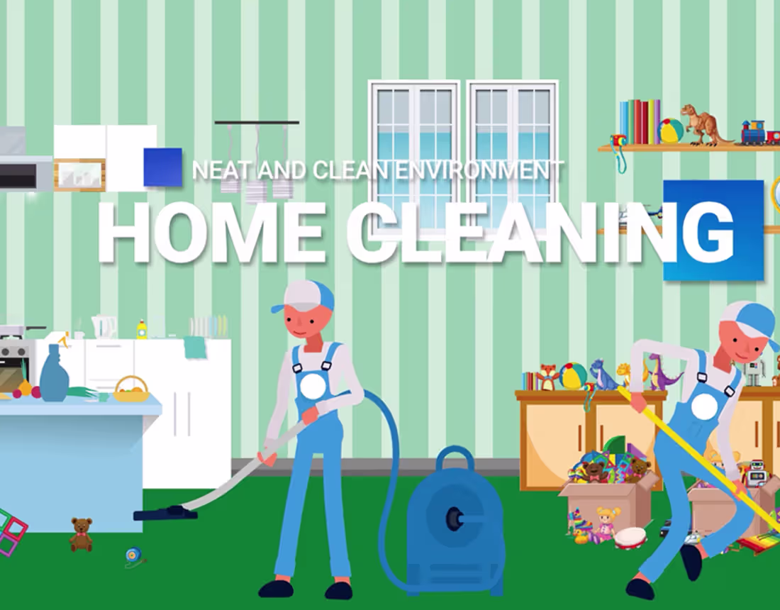 Cover image for Home Cleaning-2D Animation Video Project :: Behance
