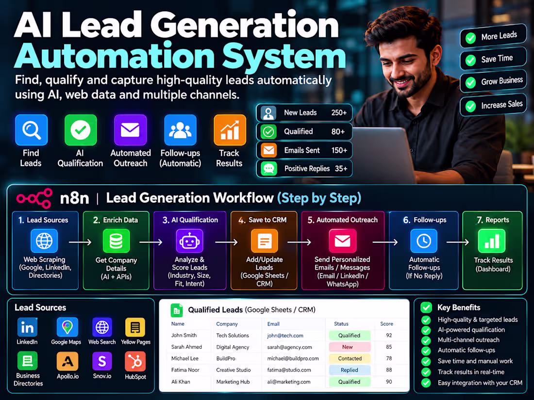 Cover image for Built an n8n lead generation