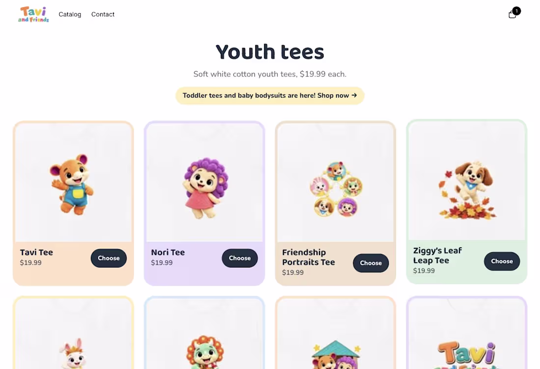 Cover image for Tavi and Friends — A Character Brand Across Web & Social
