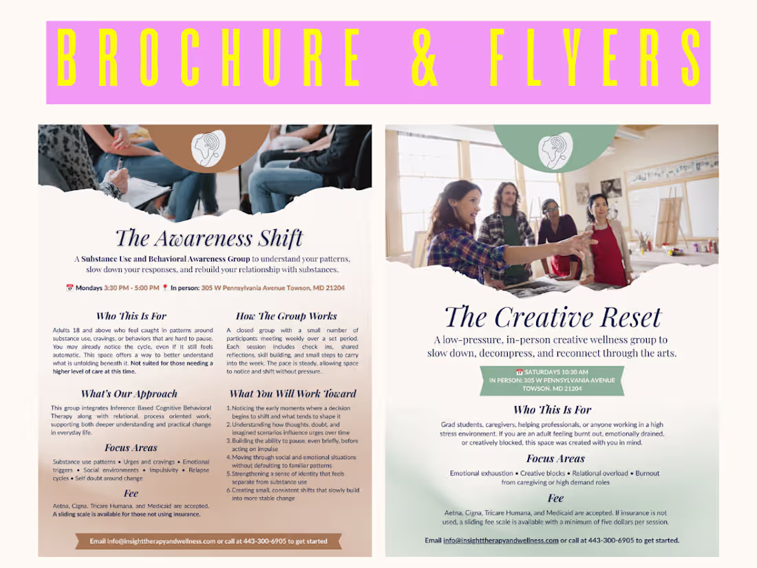 Cover image for Brochures & Flyer Content
Transforming information