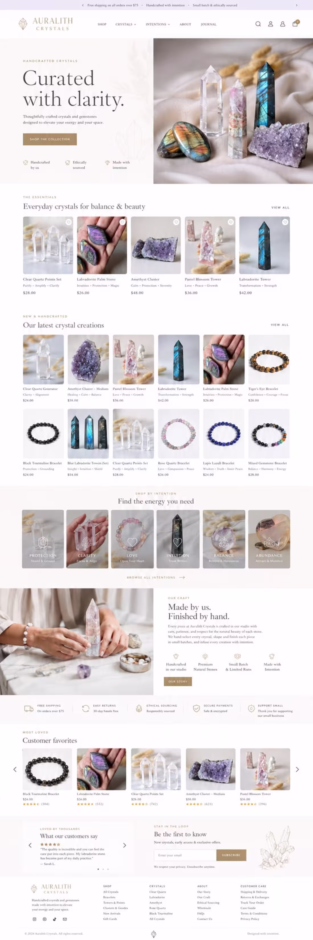 Cover image for Auralith Crystals – Premium Shopify Store Design