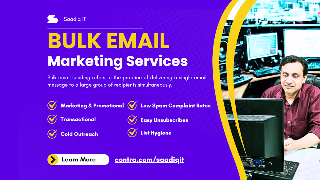 Cover image for Bulk Email Send - Starting at 5k