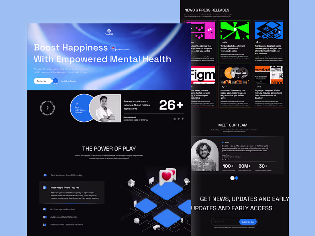 Cover image for Mental Health Service Landing Page