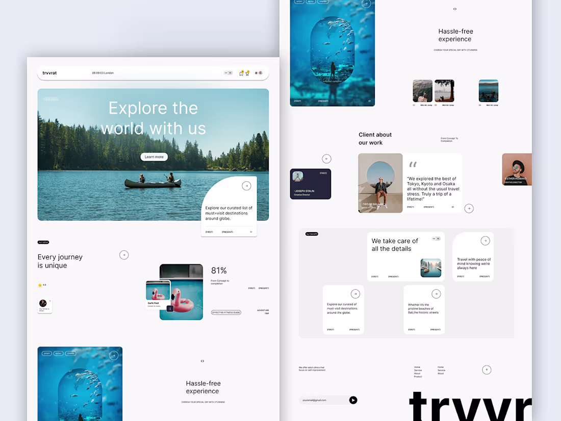 Cover image for Trvvrat Landing Page Design (UI/UX)