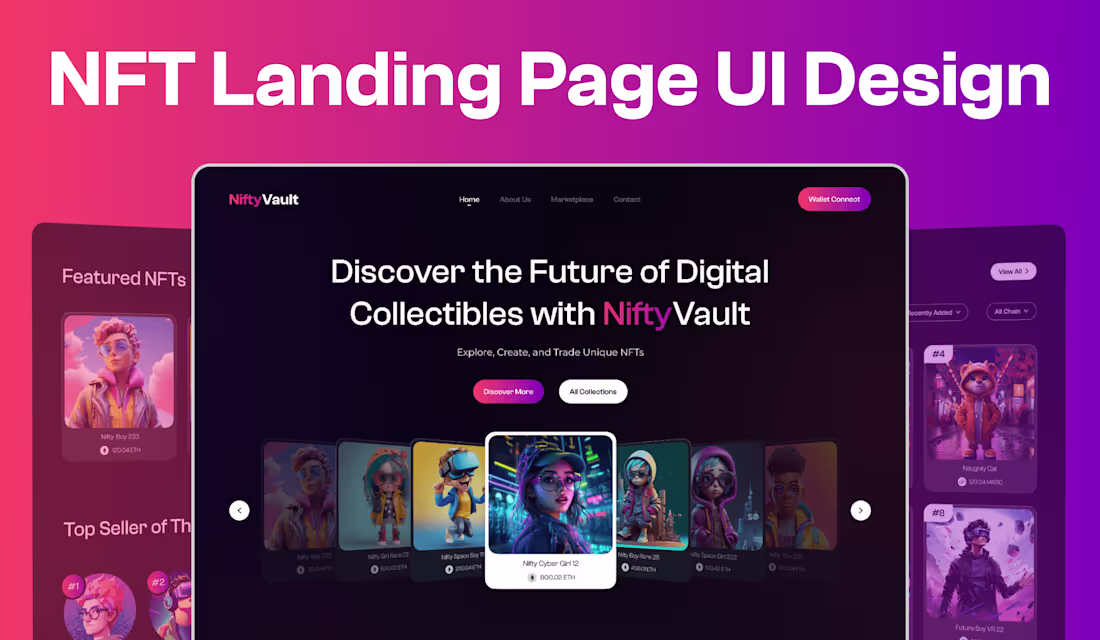 Cover image for NFT Landing Page Design 