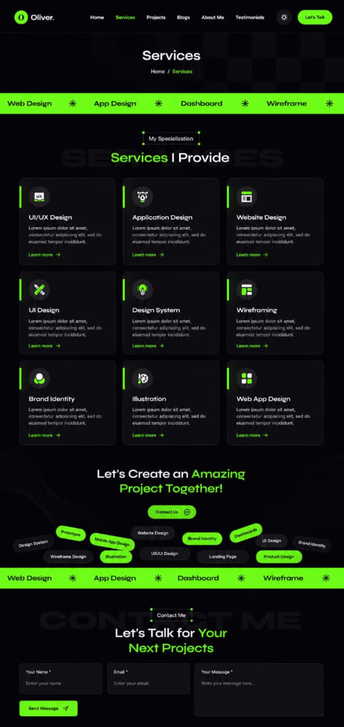 Cover image for A mordern dark themed UI/UX