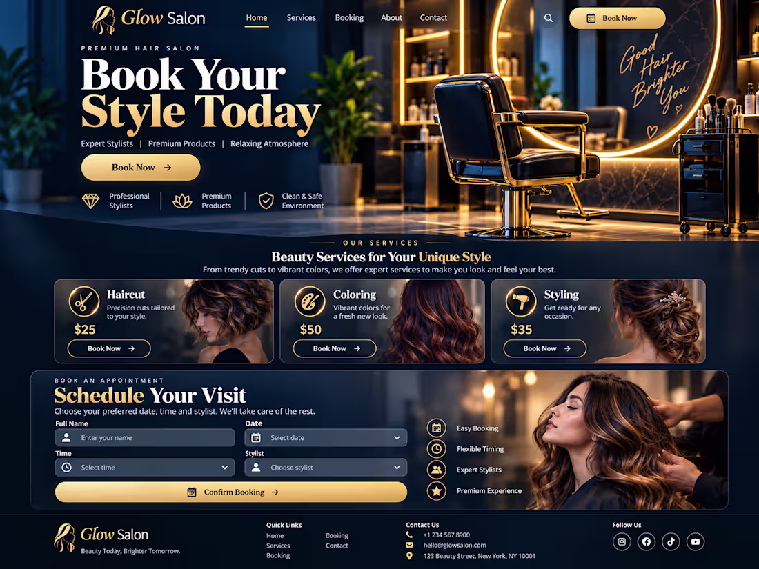 Cover image for Glow Salon — Premium Booking