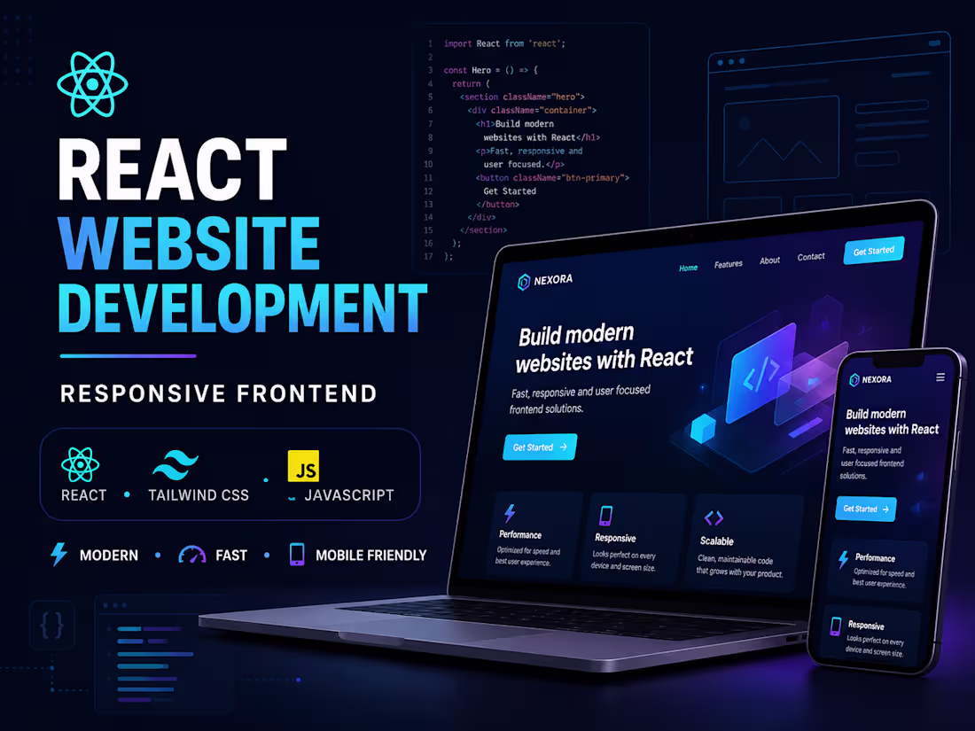 Cover image for Responsive React Website Development with Tailwind CSS