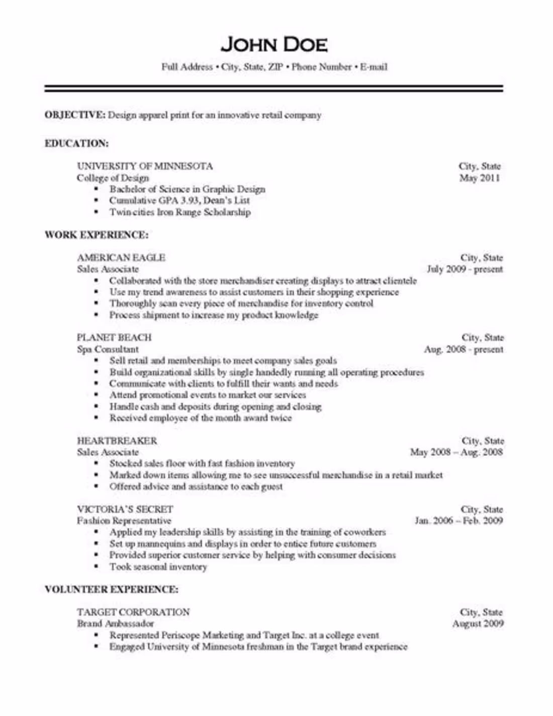 Cover image for Executive Resume Sample