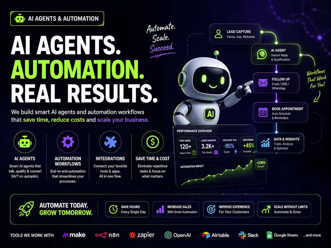 Cover image for AI Agents & Automation Workflows