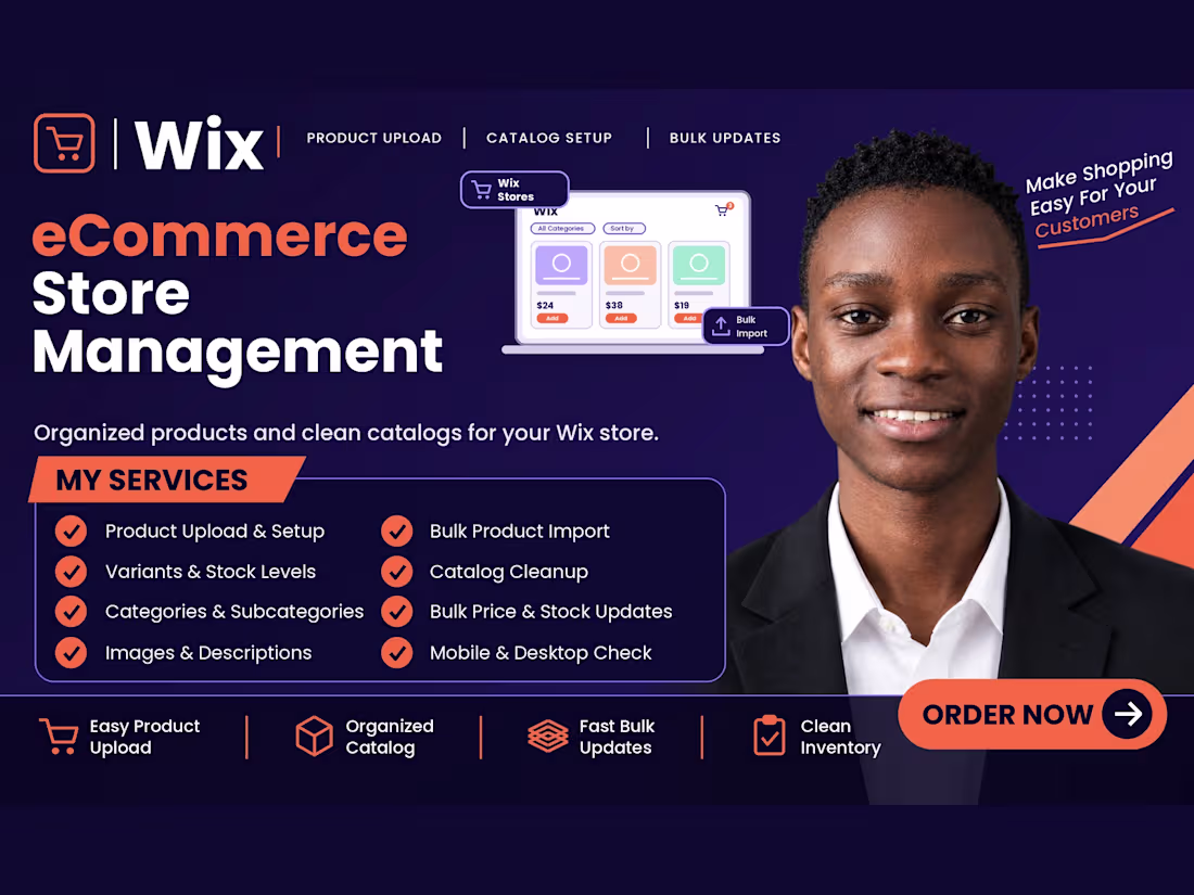 Cover image for Wix eCommerce Store Management | Product Upload & Catalog Setup