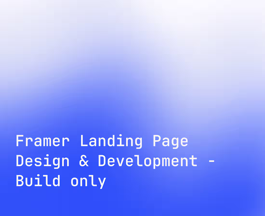 Cover image for Framer Landing Page - Build Only