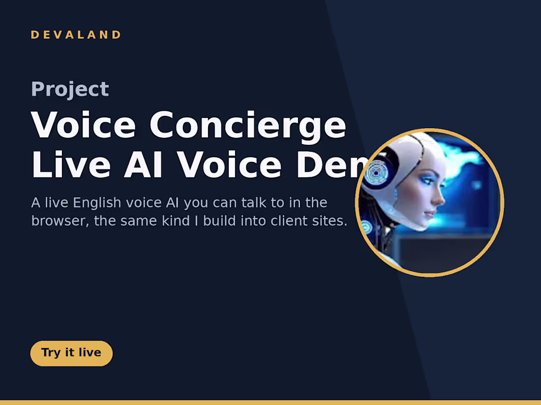 Cover image for Voice Concierge — Live AI