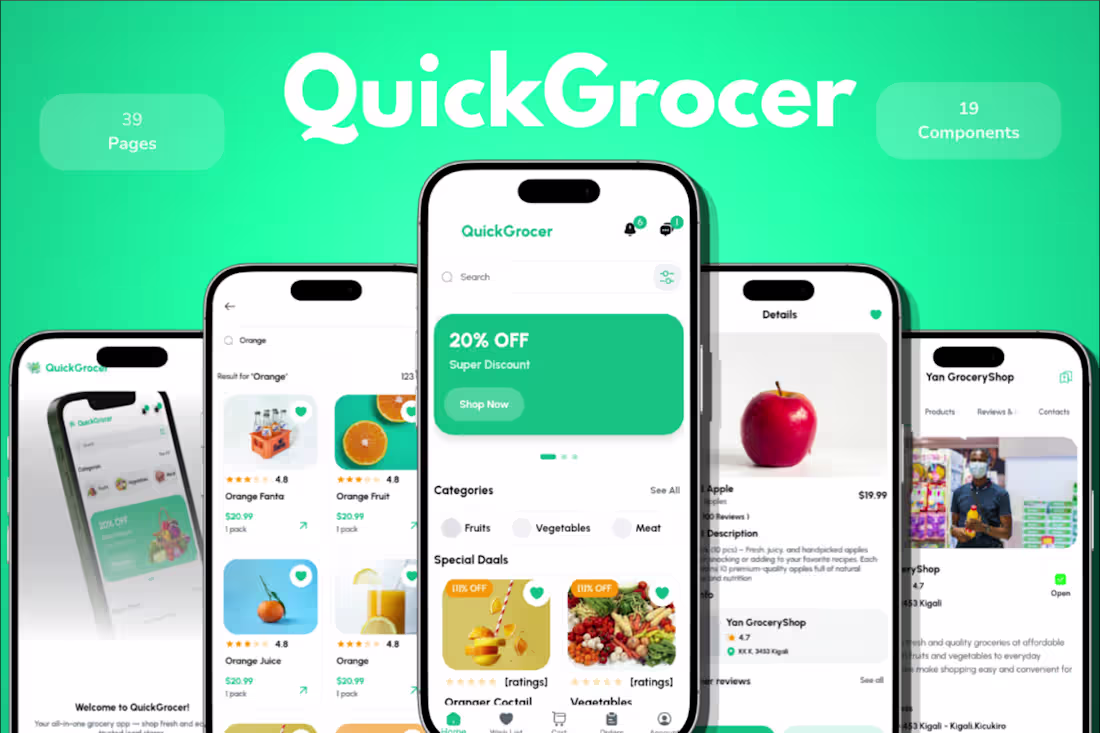 Cover image for QuickGrocer — Grocery Ordering &