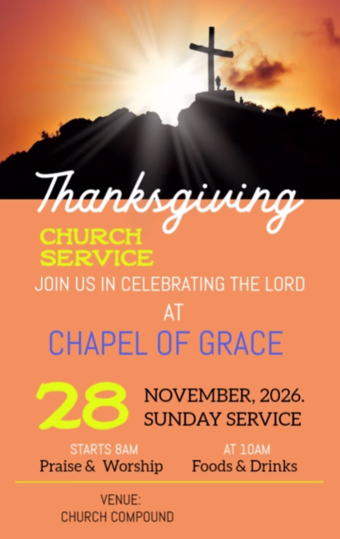 Cover image for Title: Church Event Flyer -