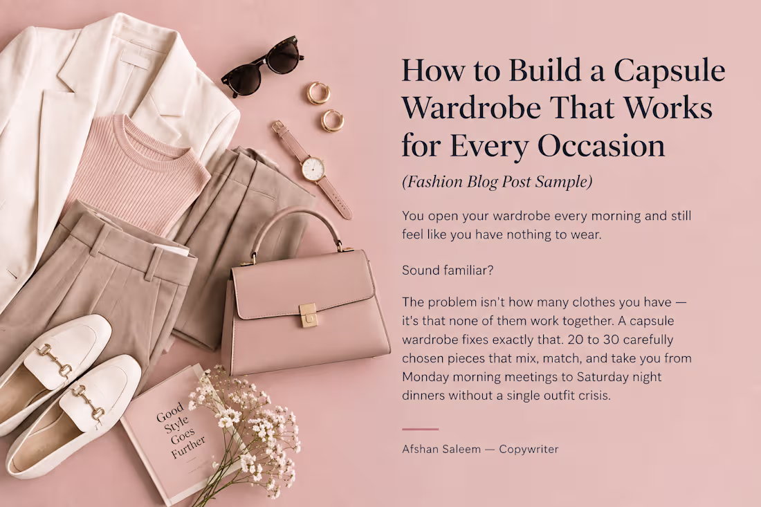 Cover image for Fashion Blog Post:
“A sample blog