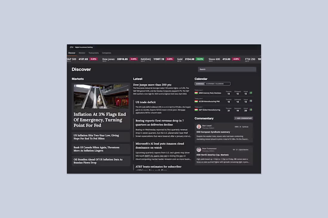 Cover image for J.P.Morgan Chase - Digital Investment Banking Platform