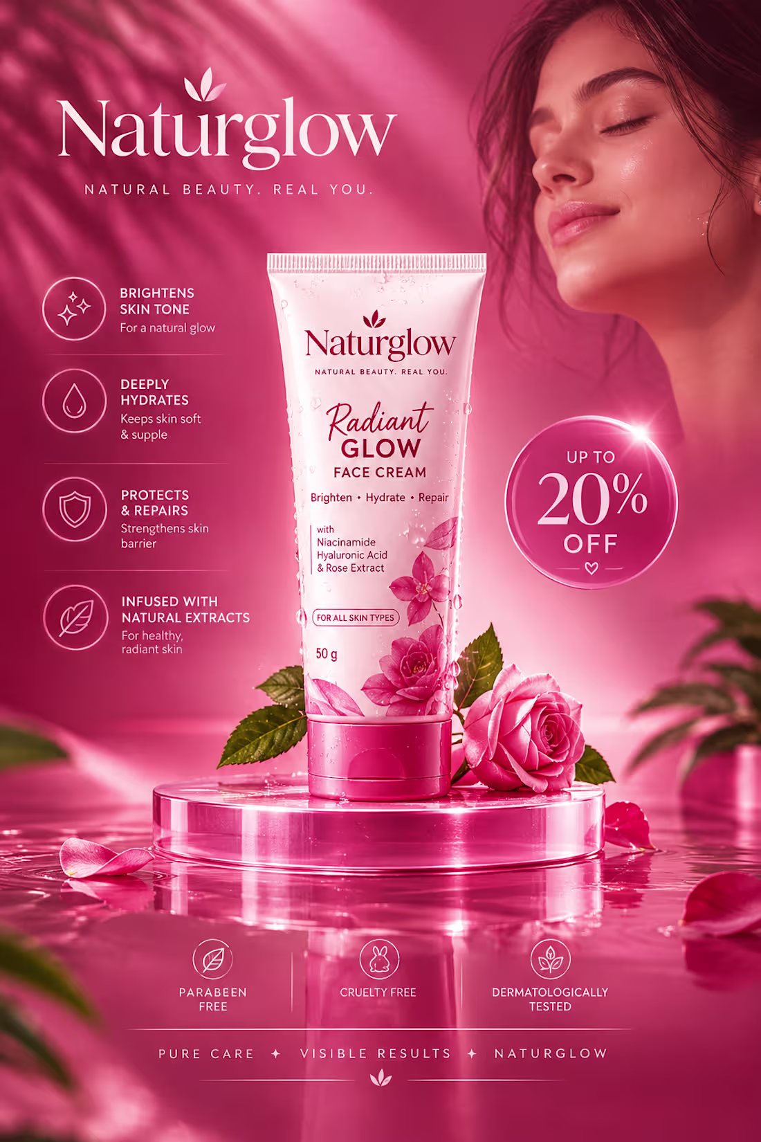 Cover image for created a demo brand for beauty cream ad