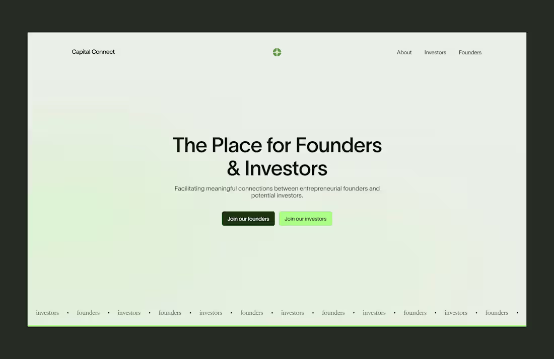 Cover image for Capital Connect Website