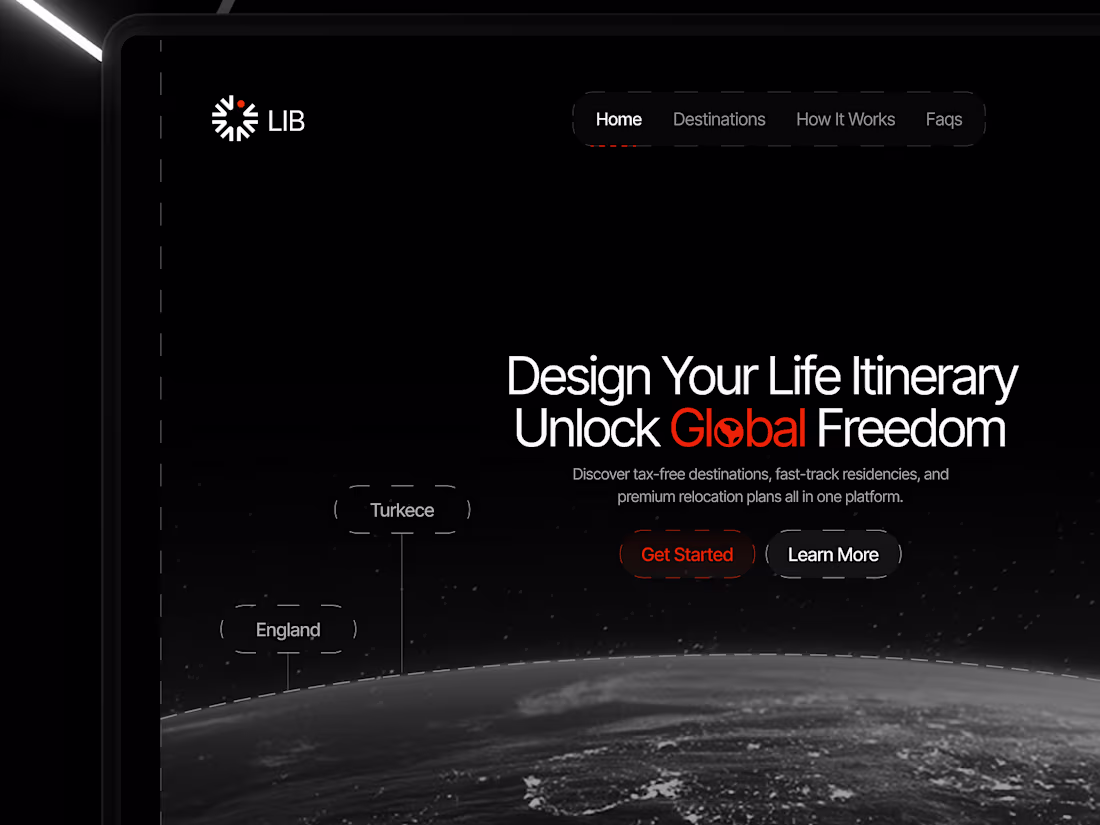 Cover image for Futuristic Landing Page Design for LIB
