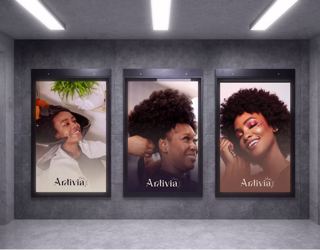 Cover image for Visual Identity Design For Antivia Hair Salon