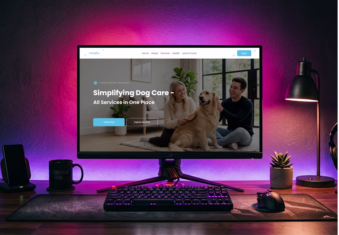 Cover image for Dogify – Dog Adoption Platform
Dogify