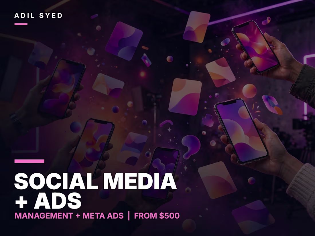 Cover image for Social Media Management and Ads