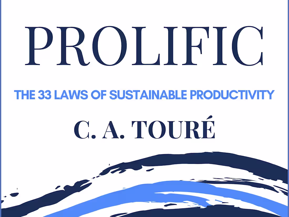 Cover image for Prolific: The 33 Laws of Sustainable Productivity 
