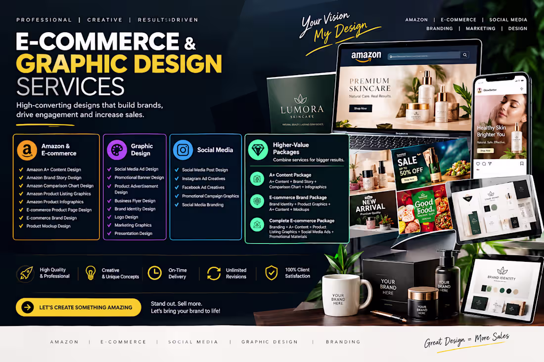 Cover image for E-commerce & Graphic Design That Makes Brands Stand Out