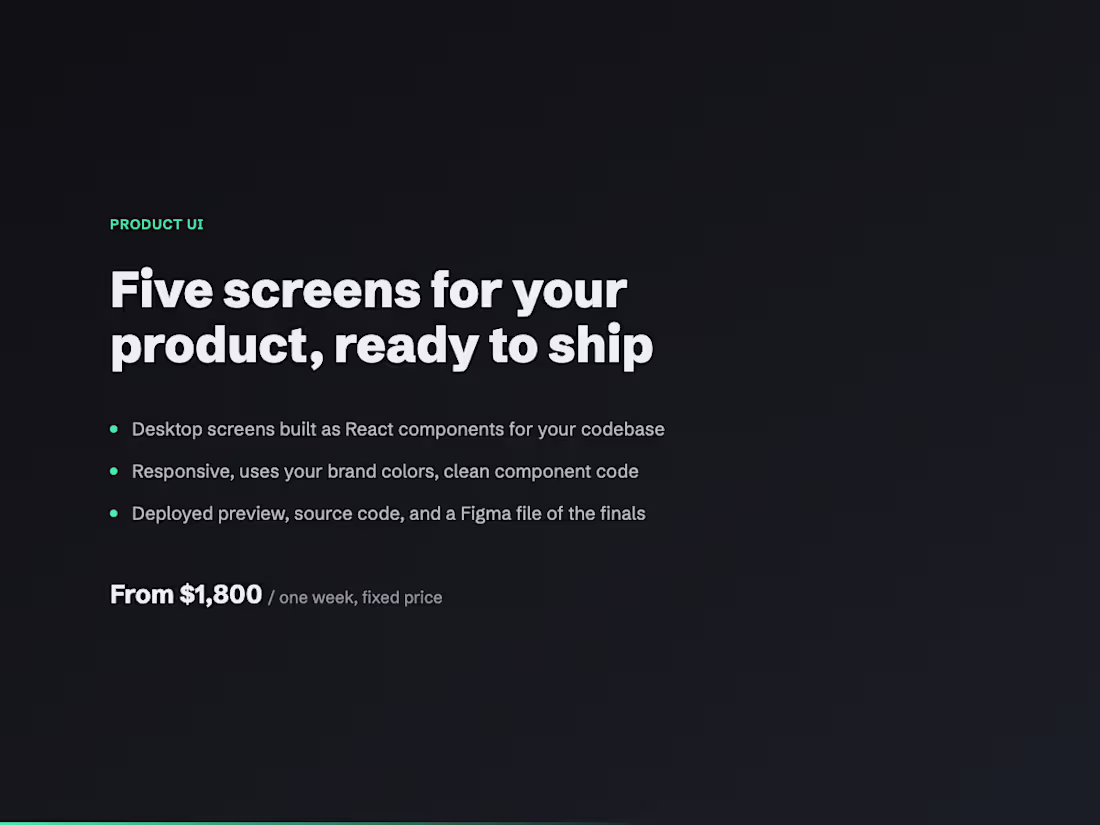 Cover image for Product UI, 5 screens in React