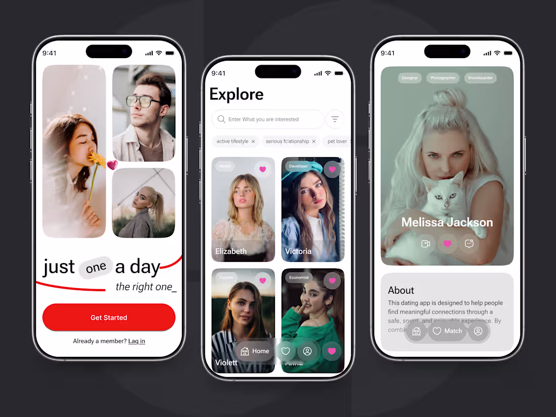 Cover image for Mobile Dating App Design Concept