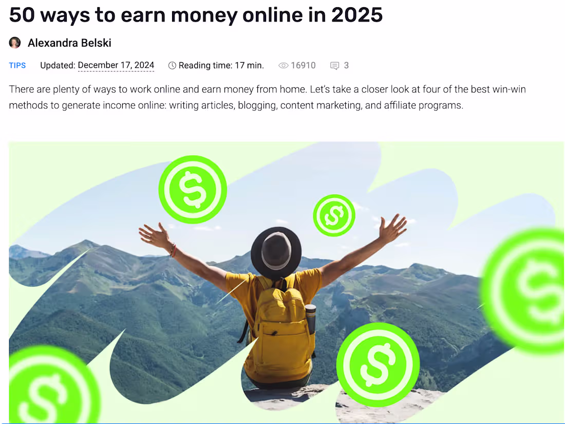 Cover image for 50 ways to earn money online in 2025 (https://www.travelpayo...