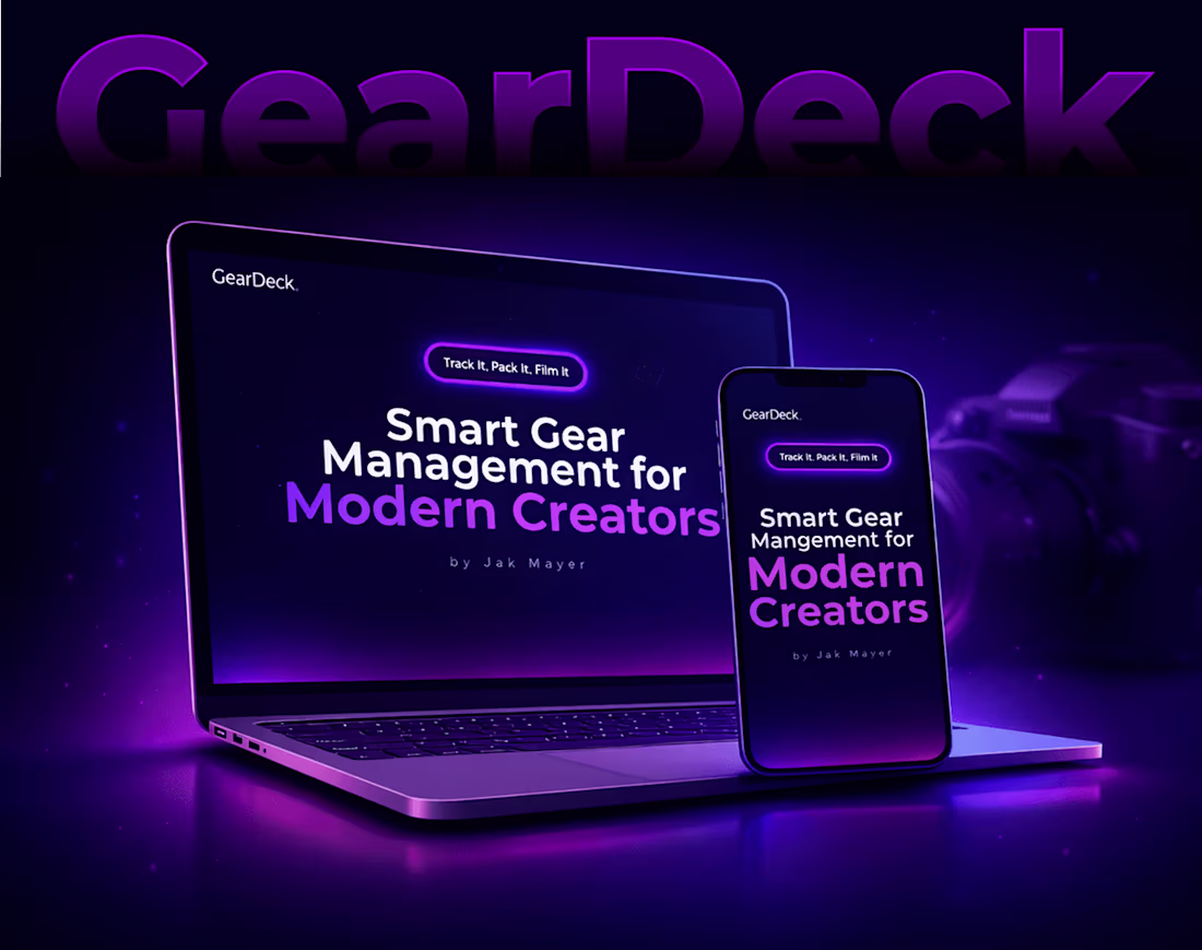 Cover image for GearDeck | Next Gen Gear Management UI Design