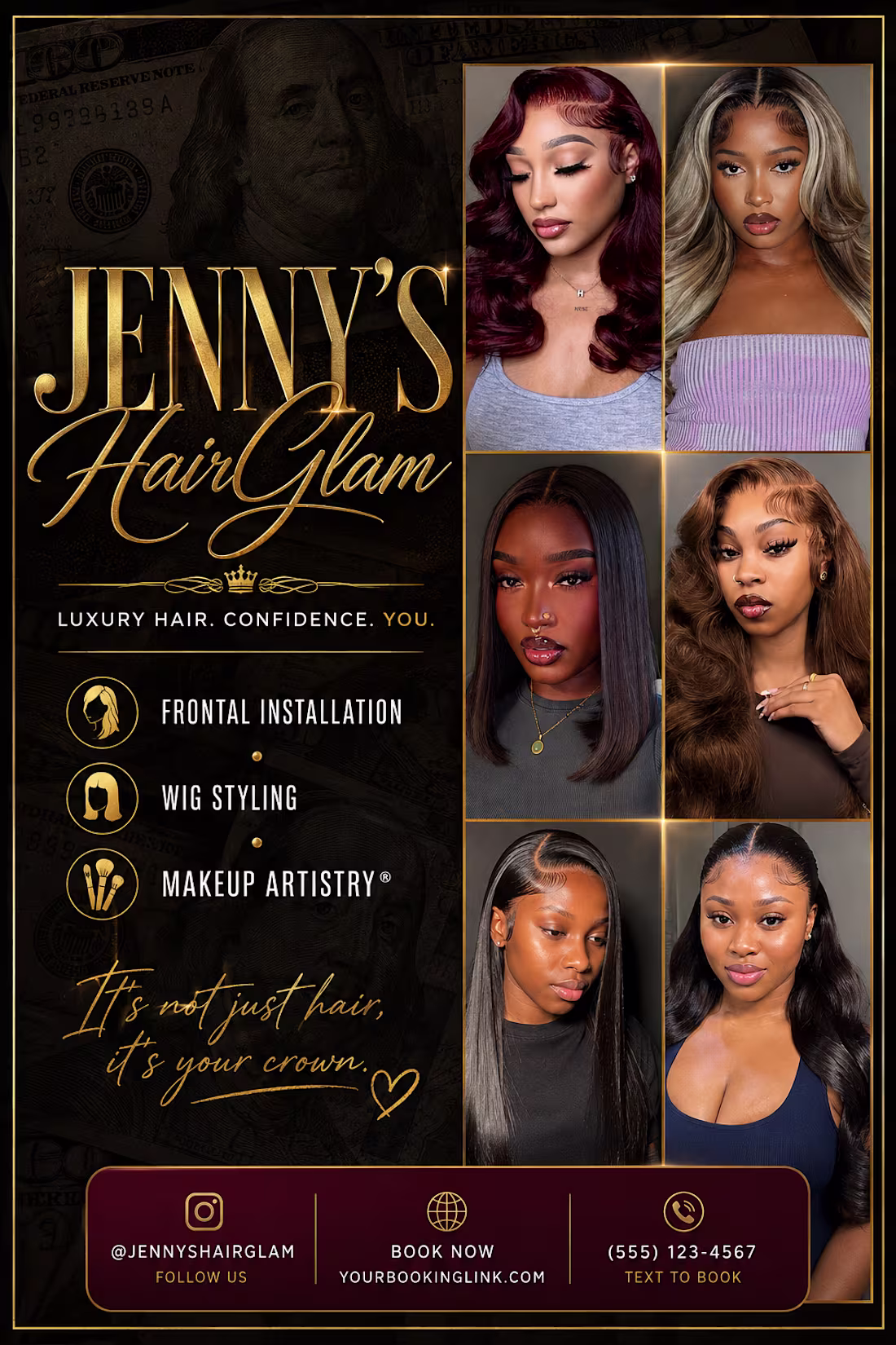 Cover image for Luxury Hair Brand Promotional Flyer
Role: