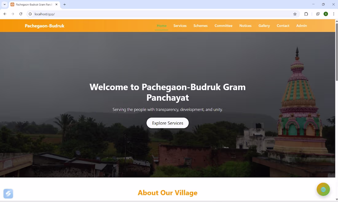 Cover image for A responsive Gram Panchayat website
