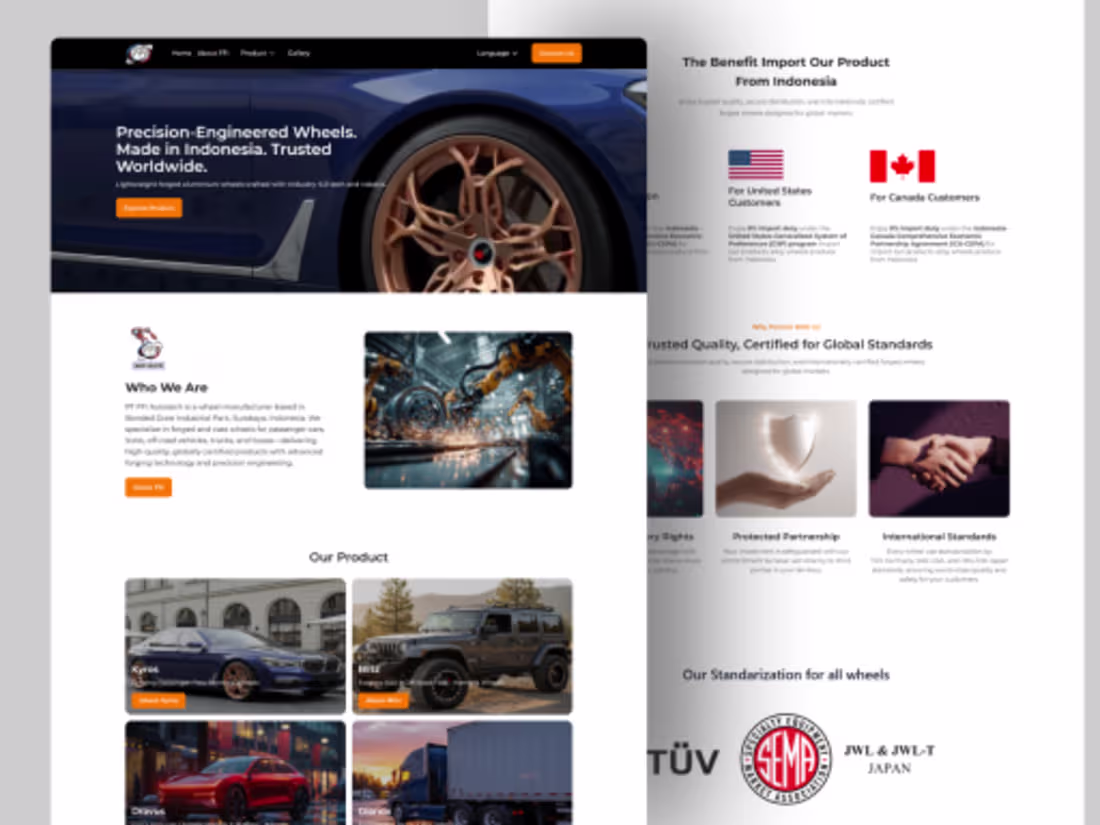 Cover image for FFI Car Website Design
