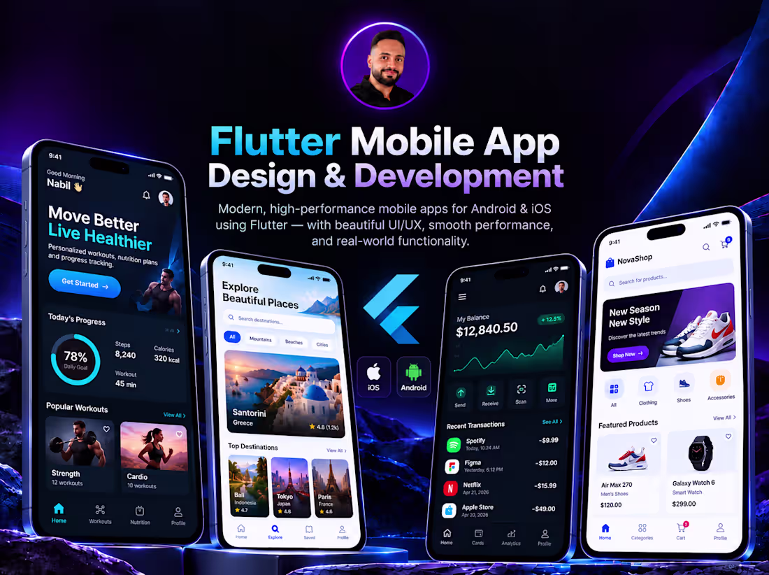 Cover image for Flutter Mobile App Design & Development