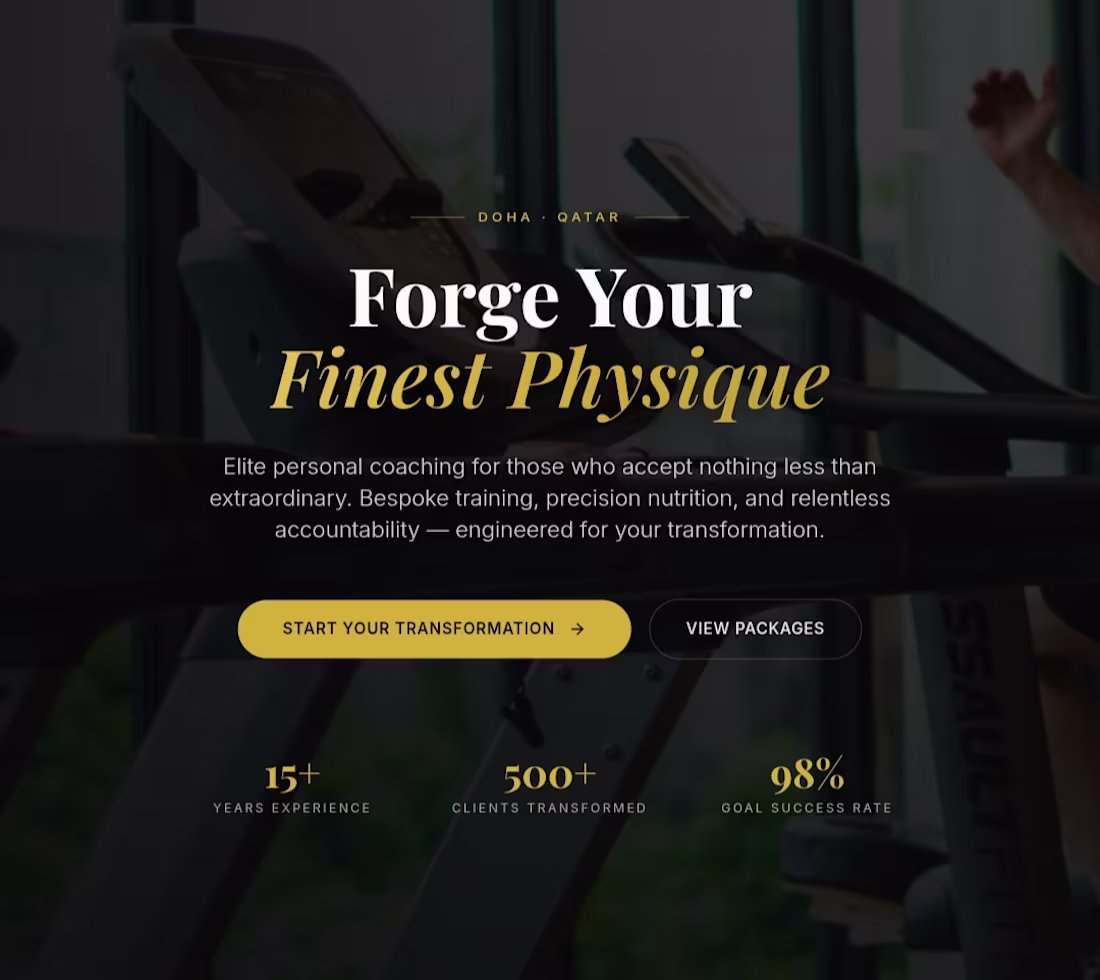 Cover image for Elite Fitness Coach Personal Website