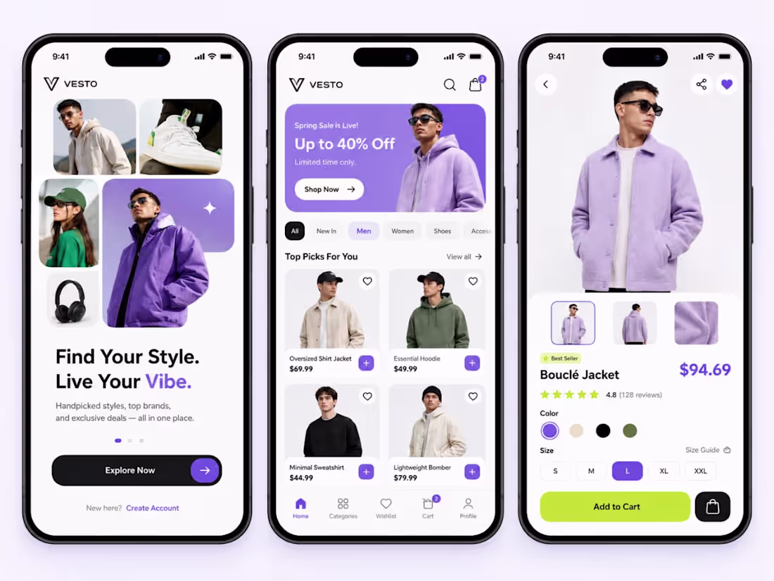 Cover image for Vesto — Fashion E-commerce Mobile
