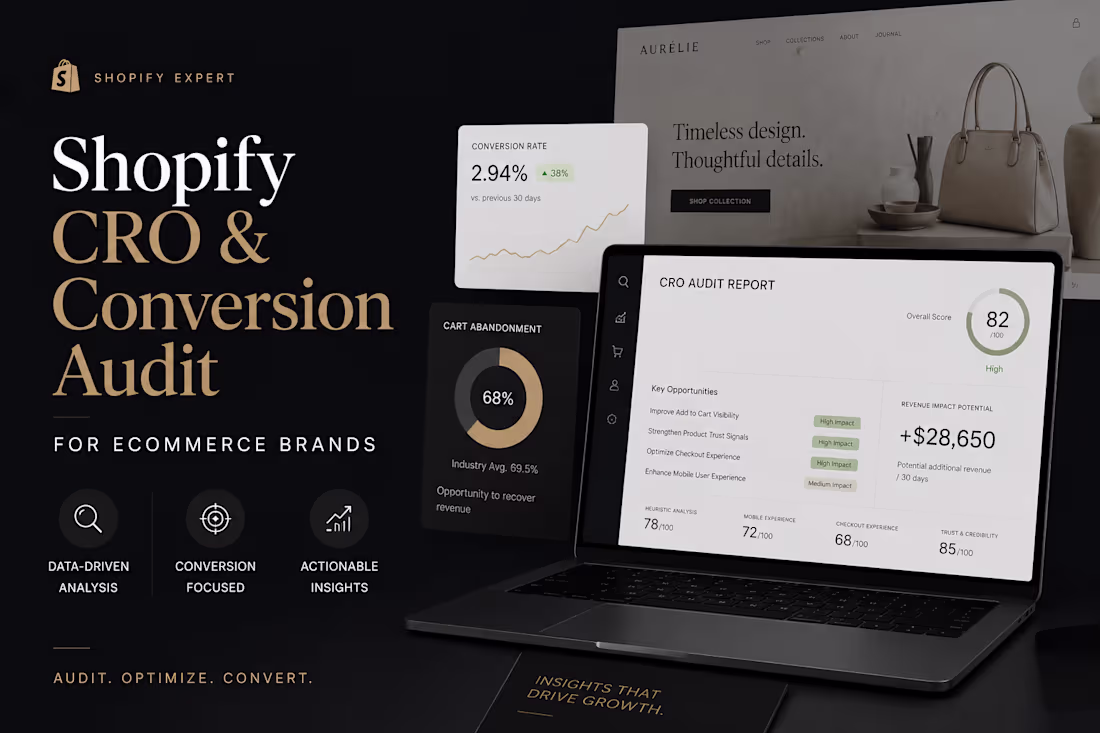 Cover image for Shopify CRO And Conversion Audit for Ecommerce Brands