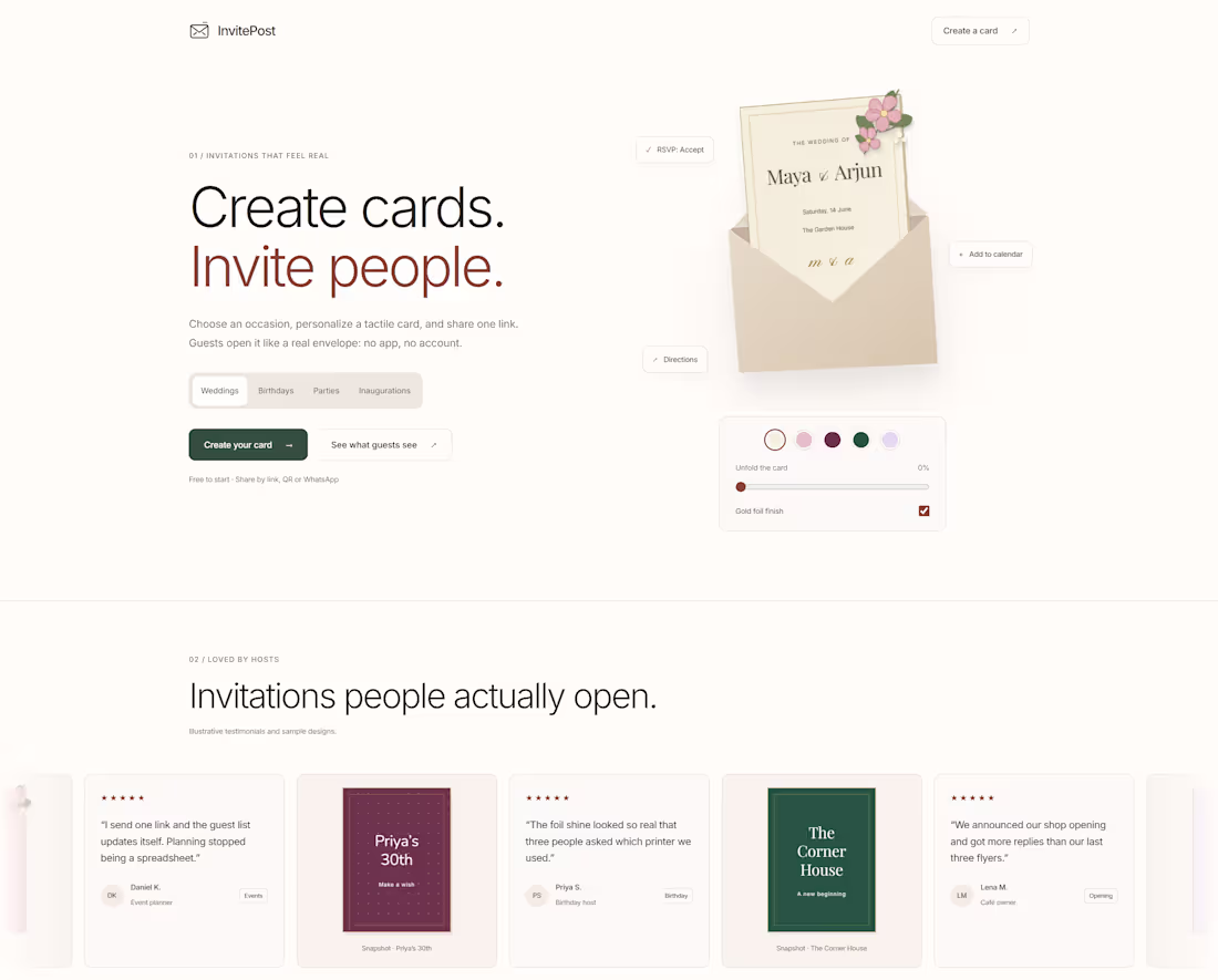 Cover image for building InvitePost ✉️

it turns weddings,