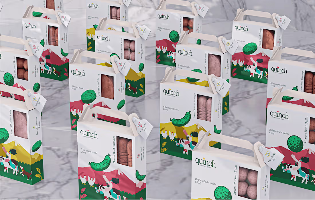 Cover image for Quinch - Vegan Meat Brand Identity & Packaging Design