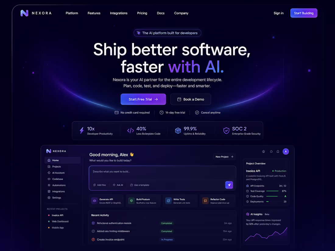 Cover image for Premium SaaS Landing Page Design