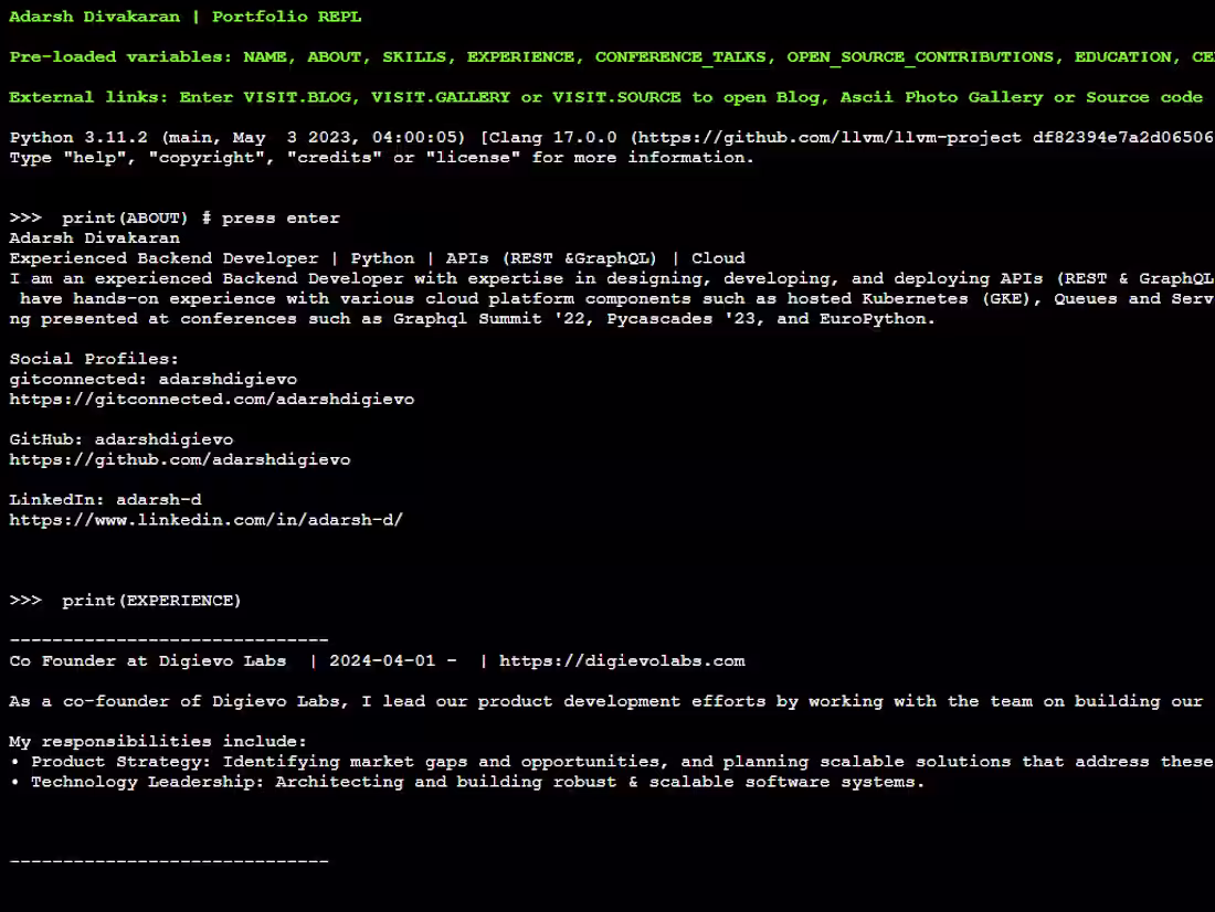 Cover image for Python Portfolio Website 